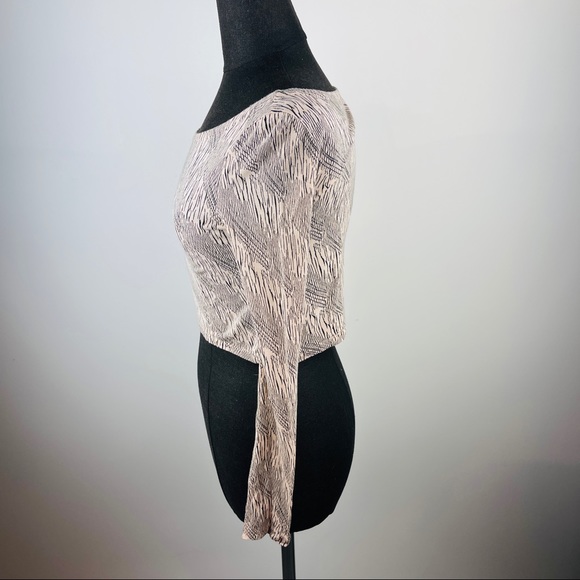 🐯2/$15🐯 TALULA Long Sleeve Crop Pink Peach XXS - Picture 3 of 12